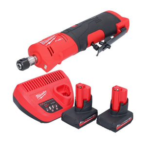 Milwaukee M12 FDGS-502 Akku Geradschleifer 12 V 6 / 8 mm Brushless + 2x Akku 5,0 Ah + Ladegerät