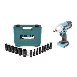 Makita DTW 190 Z Akku Schlagschrauber 18 V 190 Nm + Steckschlüssel Set - ohne Akku, ohne Ladegerät