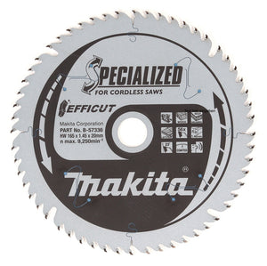 Makita EFFICUT Kreissägeblatt für Holz 165 x 20 x 1,45 mm 56 Zähne ( B-57336 )