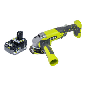 RYOBI R18AG-0 Akku Winkelschleifer 18 V ONE+ 115 mm + 1x Akku 5,0 Ah - ohne Ladegerät