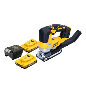 DeWalt DCS 334 D2 Akku Pendelhub Stichsäge 18 V Brushless + 2x Akku 2,0 Ah + Ladegerät