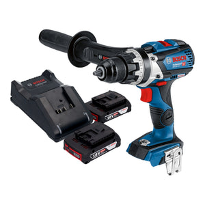 Bosch GSR 18V-110 C Professional Akku Bohrschrauber 18 V 110 Nm Brushless + 2x Akku 2,0 Ah + Ladegerät