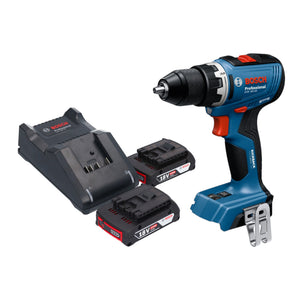 Bosch GSR 18V-65 Professional Akku Bohrschrauber 18 V 63 Nm Brushless + 2x Akku 2,0 Ah + Ladegerät