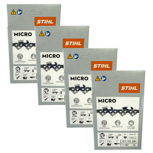 Stihl 4x 1/4" Picco Micro 3 (PM3) Sägekette 30 cm 1/4" P 1,1 mm 64 TG 4 Stück ( 4x 36700000064 )