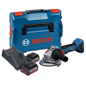 Bosch GWS 18V-8 Professional Akku Winkelschleifer 18 V 125 mm Brushless + 2x Akku 4,0 Ah + Ladegerät + L Boxx