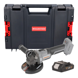 Procraft Industrial AG125Abb Akku Winkelschleifer 20 V 125 mm Brushless + 1x Akku 2,0 Ah + RHINO Toolcase - ohne Ladegerät