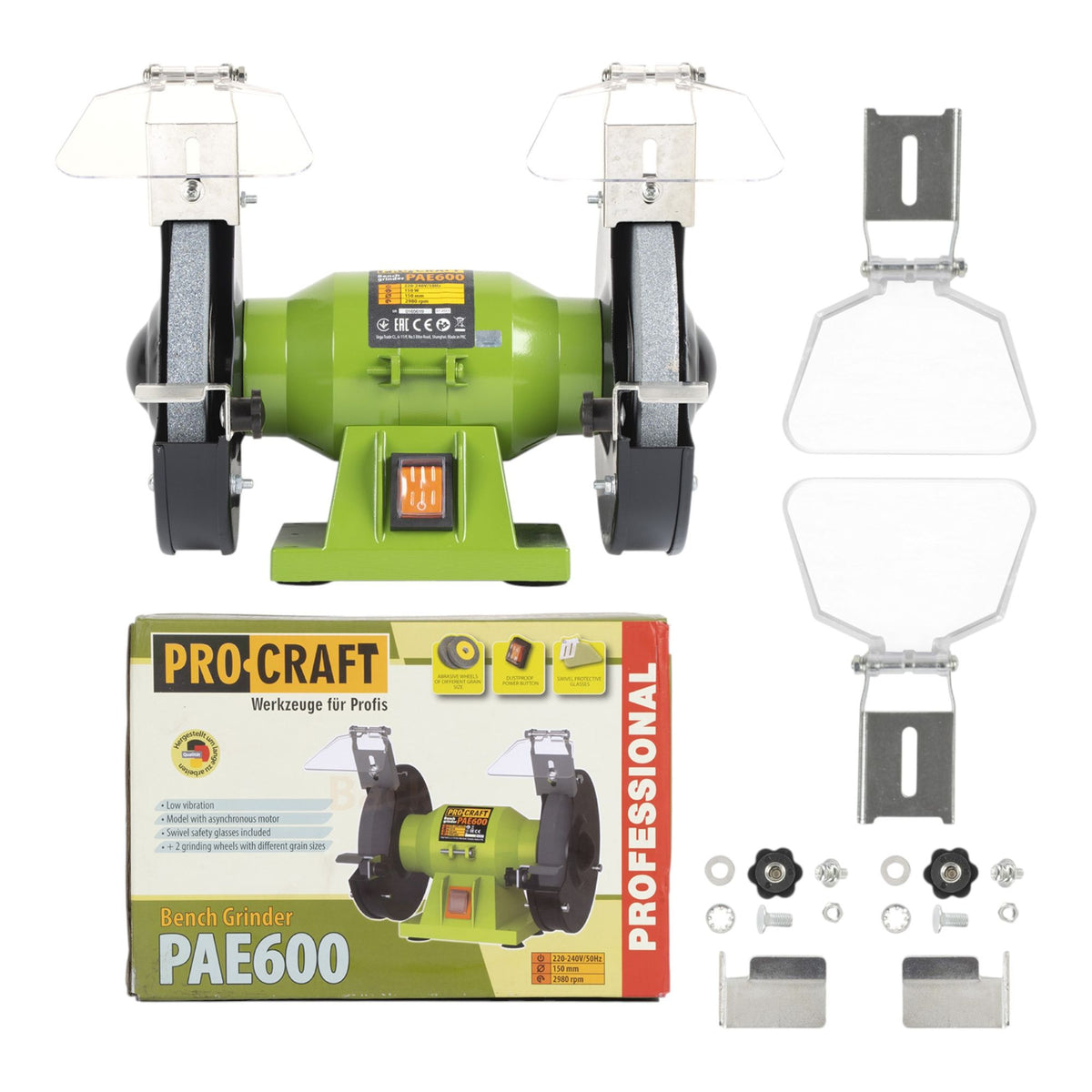 Procraft PAE600 Doppelschleifmaschine 150 Watt 150 mm