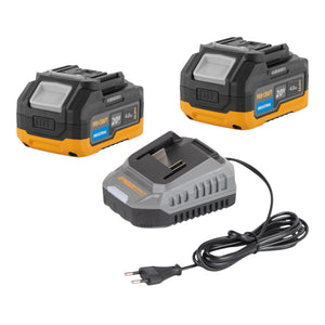 Procraft Starter Pack 20 V C20/2 Ladegerät 2 A + 2x 20/4 Industrial Akku 4,0 Ah