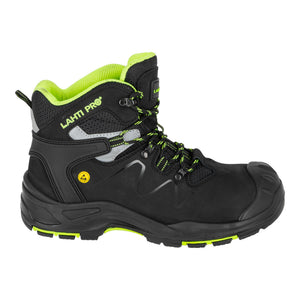 LAHTI PRO Sicherheitsstiefel Nubuk S3 FO HRO SR Größe 47 ( L3013047 ) schwarz grün