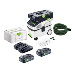 Festool CTLC MIDI I-Basic Akku Absaugmobil 36 V ( 2x 18 V ) Staubklasse L + 2x Akku 4,0 Ah + Doppelladegerät + Systainer