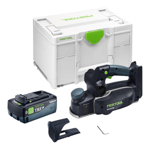 Festool HLC 82 EB-Basic Akku Hobel 18 V 82 mm Brushless + 1x Akku 8,0 Ah + Systainer - ohne Ladegerät