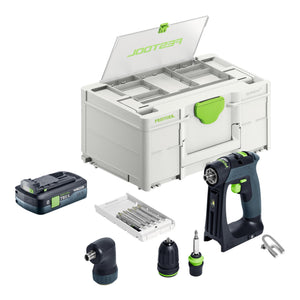 Festool CXS 18-Basic-Set Akku Bohrschrauber 18 V 40 Nm Brushless + 1x Akku 4,0 Ah + Systainer - ohne Ladegerät