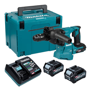 Makita HR 012 GD201 Akku Kombihammer 40 V max. 3,3 J SDS plus Brushless + 2x Akku 2,5 Ah + Ladegerät + Makpac
