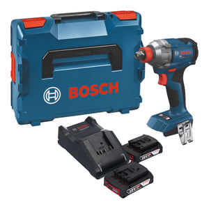 Bosch GDX 18V-285 Professional Akku Drehschlagschrauber 18 V 285 Nm + 2x Akku 2,0 Ah + Ladegerät + L-Boxx