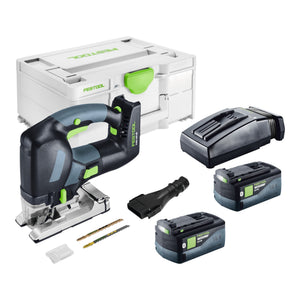 Festool PSBC 500 EB-Basic Akku Pendelstichsäge 18 V 120 mm + 2x Akku 5,0 Ah + Ladegerät + Systainer