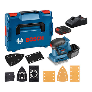 Bosch GSS 18V-10 Akku Schwingschleifer 18V + 1x Akku 2,0 Ah + Ladegerät + L-Boxx