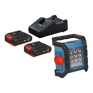 Bosch GLI 18V-1200 C Professional Akku Baustrahler 18 V 1200 lm + 2x Akku 2,0 Ah + Ladegerät