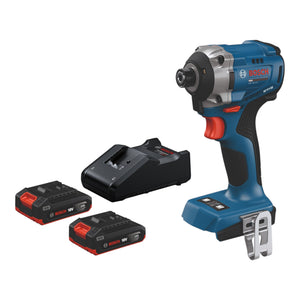 Bosch GDR 18V-215 Professional Akku Drehschlagschrauber 18 V 215 Nm 1/4" Brushless + 2x Akku 2,0 Ah + Ladegerät