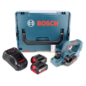 Bosch GHO 18 V-LI Akku Hobel 18V + 2x Akku 3,0Ah + Ladegerät + L-Boxx