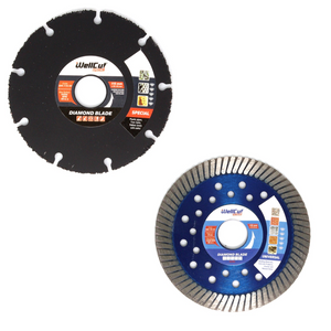 WellCut Diamant Trennscheiben Set 115x22,2mm mit Special ( 334 - 115 / 22 ) + Universal turbo ( 888 - 115 / 22 )