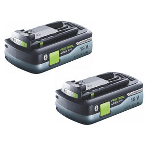 Festool HighPower Akku Set 18V mit 2x Akku 4,0Ah HPC-ASI ( 205034 ) Bluetooth mit Airstream Technologie
