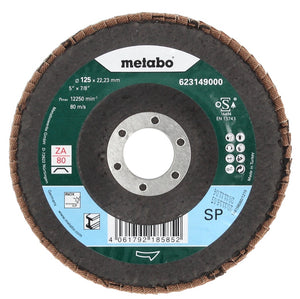 Metabo Lamellenschleifteller Fächerscheibe P 80 125 mm 22,23 mm ( 10 x 623149000 ) für Winkelschleifer