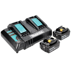 Makita Power Source Kit 18 V mit 2x BL 1850 B 5,0 Ah Akku ( 197280-8 ) + DC 18 SH Doppel Ladegerät ( 199687-4 )