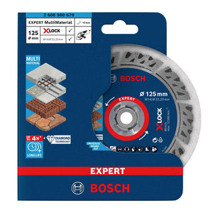 Bosch EXPERT Multi Material Diamant Trennscheibe 125 x 22,23 x 2,4 mm X-LOCK ( 2608900670 ) - Nachfolger von 2608615161
