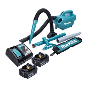 Makita DCL 184 RF Akku Staubsauger 18 V 54 mbar 0,5 l + 2x Akku 3,0 Ah + Ladegerät