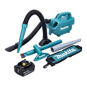 Makita DCL 184 G1 Akku Staubsauger 18 V 54 mbar 0,5 l + 1x Akku 6,0 Ah - ohne Ladegerät