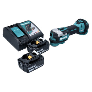 Makita DTM 52 RF Akku Multifunktionswerkzeug 18 V Starlock Max Brushless + 2x Akku 3,0 Ah + Ladegerät