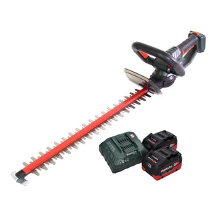 Metabo HS 18 LTX 45 Akku Heckenschere 18 V 43 cm + 2x Akku 8,0 Ah + Ladegerät
