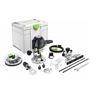 Festool OF 1400 EBQ-Plus + Box-OF-S Oberfräse 1400 W 6 - 12,7 mm ( 576540 ) + 10 tlg. Fräser Set + Systainer