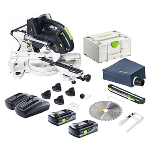 Festool KSC 60 EB-Basic KAPEX Akku Kapp Zugsäge 18 V / 36 V 216 mm Brushless + 2x Akku 4,0 Ah + Ladegerät + Systainer