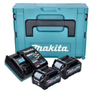 Makita Power Source Kit ( 191J81-6 ) 2x BL 4025 Akku 40 V max. 2,5 Ah XGT + DC 40 RA Ladegerät + Makpac