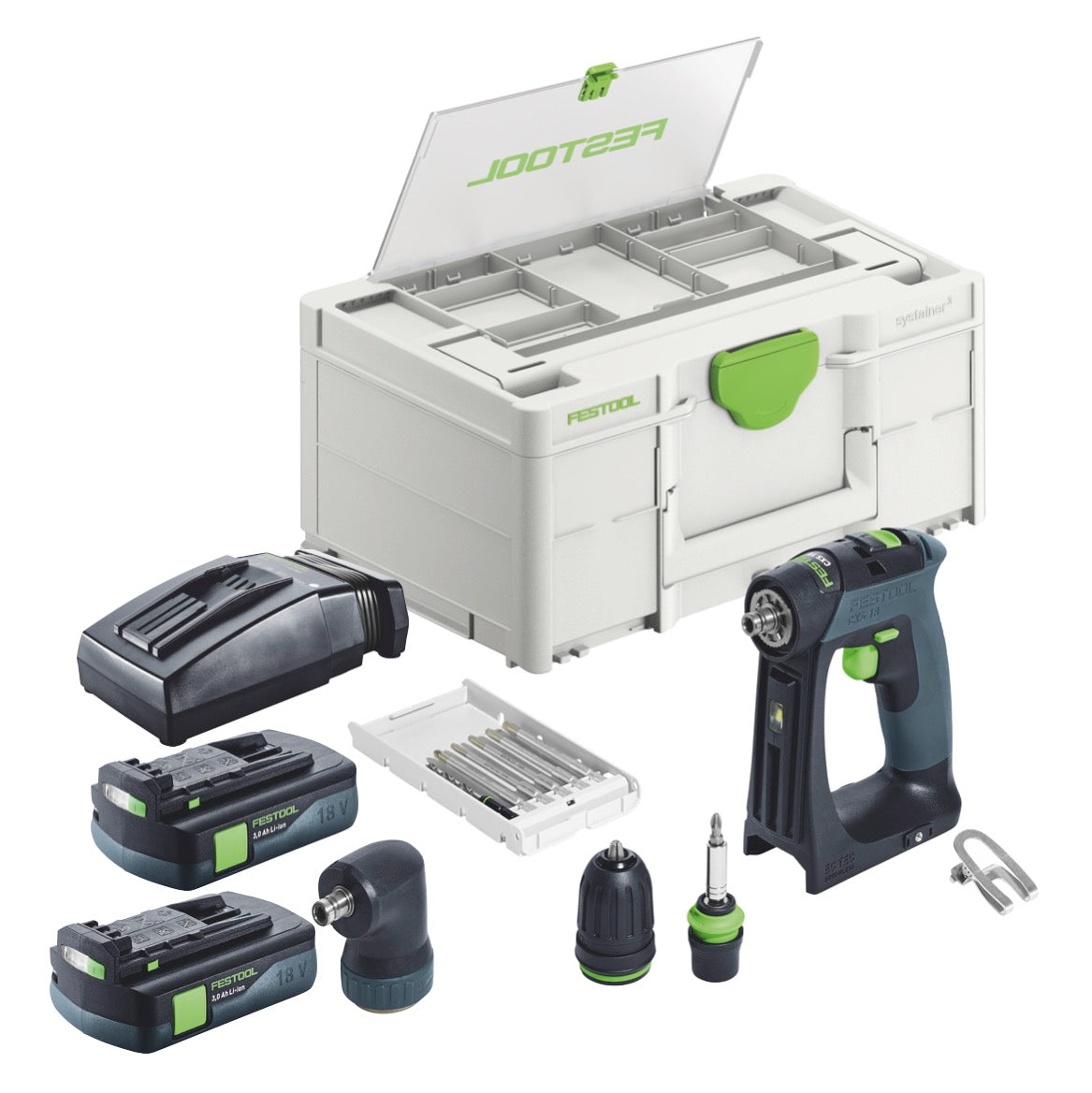 Festool CXS 18-3,0-Set Akku Bohrschrauber 18 V 40 Nm Brushless + 1x Akku 3,0 Ah + Ladegerät + Systainer ( 576884 )