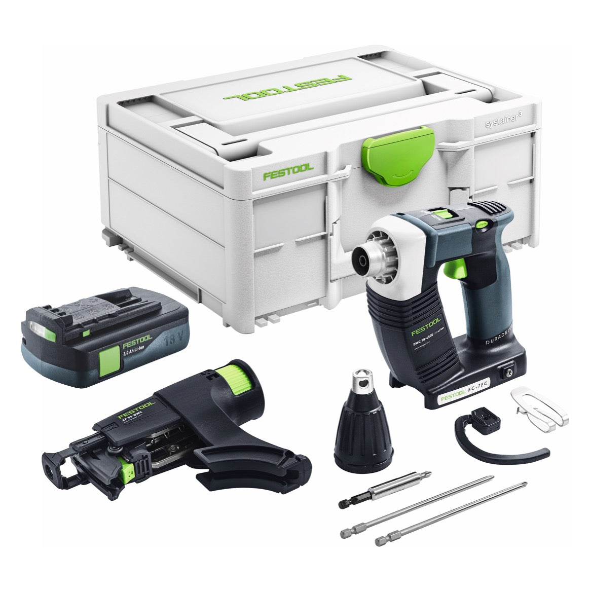 Festool DURADRIVE DWC 18-4500 Basic Akku Bauschrauber 18 V 14 Nm Brushless + 1x Akku 3,0 Ah + Systainer - ohne Ladegerät
