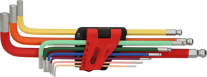 KS TOOLS Kugelkopf-Innensechskant-Winkelstiftschlüssel-Satz, extra lang, 9-tlg, Zoll ( 151.4520 )