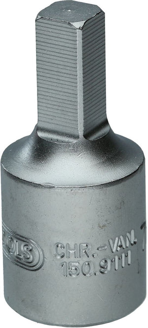 KS TOOLS 3/8" Öldienst-Bit-Stecknuss für Innenvierkant-Schrauben, 7 mm ( 150.9111 )
