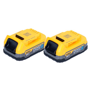 DeWalt Akku Set DCBP 034 E2 2x Powerstack Akku 18 V 1,7 Ah / 1700 mAh XR Li-Ion - mit Ladestandanzeige