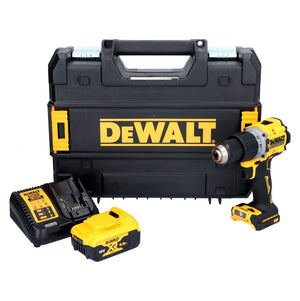 DeWalt DCD 805 P1T Akku Schlagbohrschrauber 18 V 90 Nm Brushless + 1x Akku 5,0 Ah + Ladegerät + TSTAK