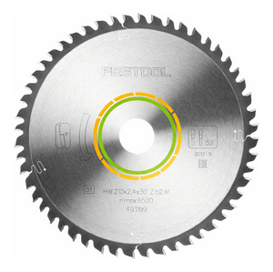 Festool Feinzahn Kreissägeblatt 210 x 30 x 2,4 mm W52 210 mm 52 Zähne ( 493199 )
