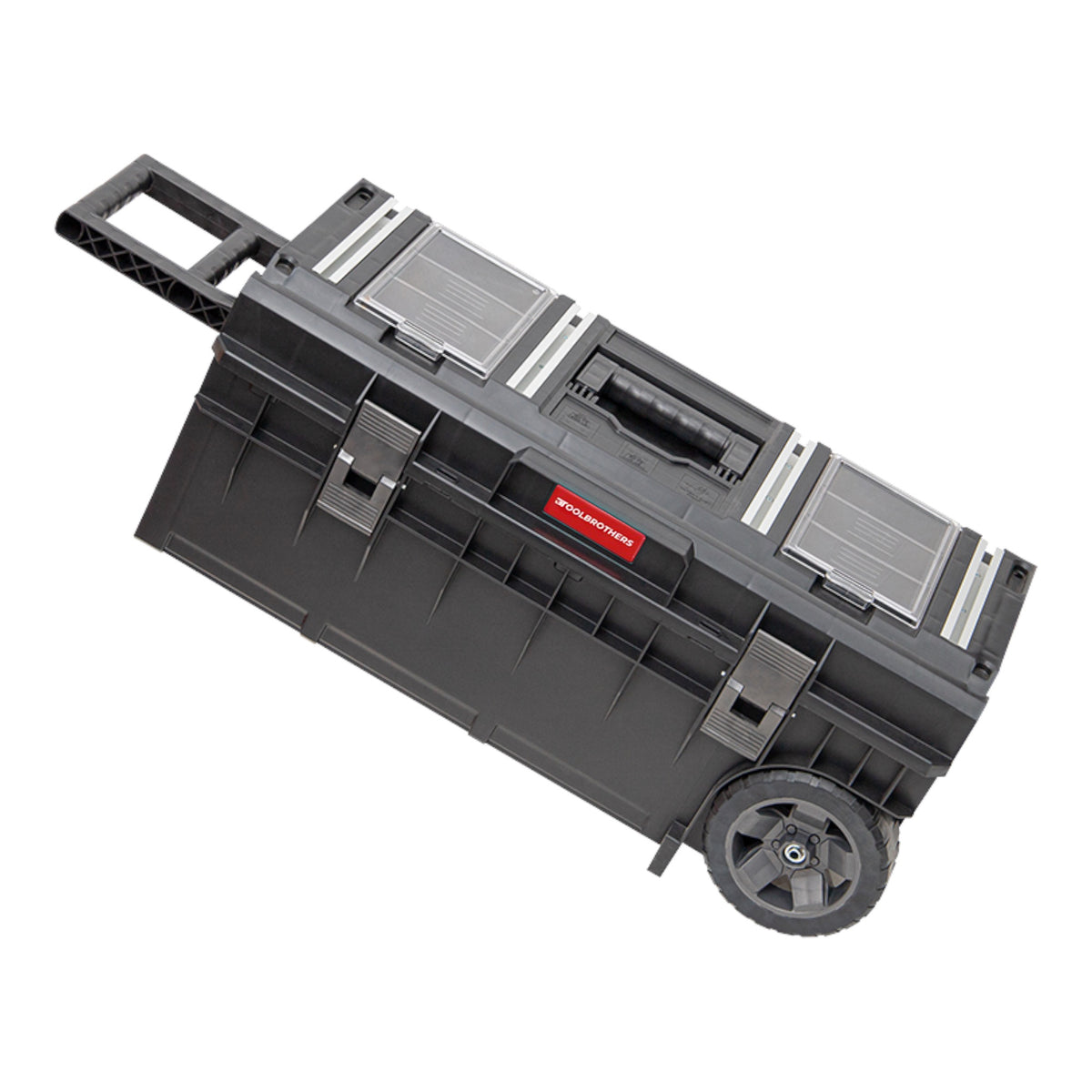 Toolbrothers RHINO XXL Trolley ECO Longer Work+ 50 l IP66 Werkzeugkiste mit Laufrädern auf Metallachse und Doppelteleskopgriff