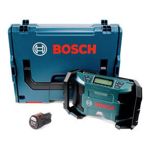 Bosch GPB 12V-10 Akku Baustellenradio 12 V Aux-In + 1x Akku 3,0 Ah + L-Boxx - ohne Ladegerät