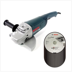 Bosch Professional GWS 22-230 JH 2200 W 230 mm Winkelschleifer + 25x Bosch AS 46 T INOX BF Trennscheibe