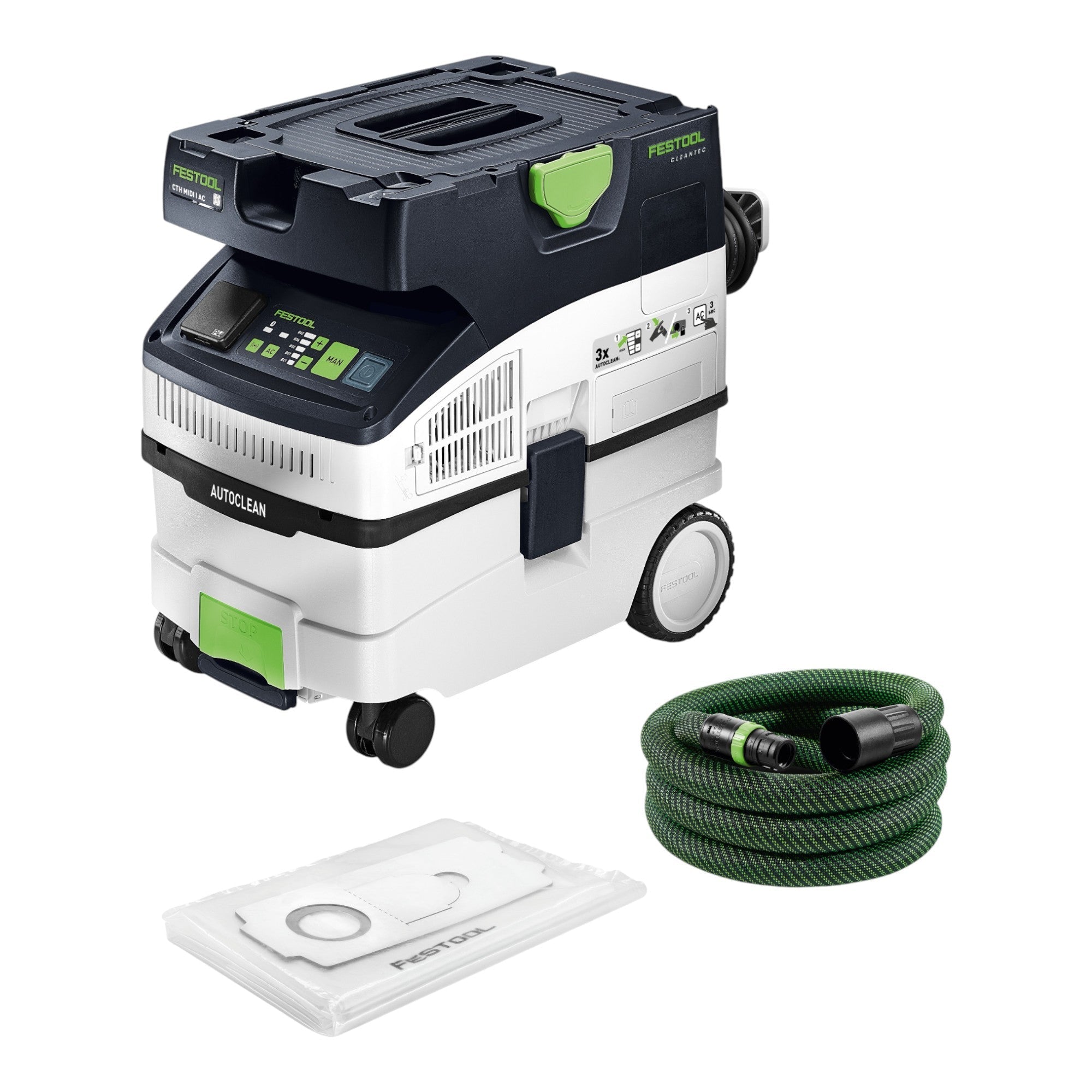 Festool CTH MIDI I AC CLEANTEC Absaugmobil 1200 W 15 l Staubklasse H ( 578558 )