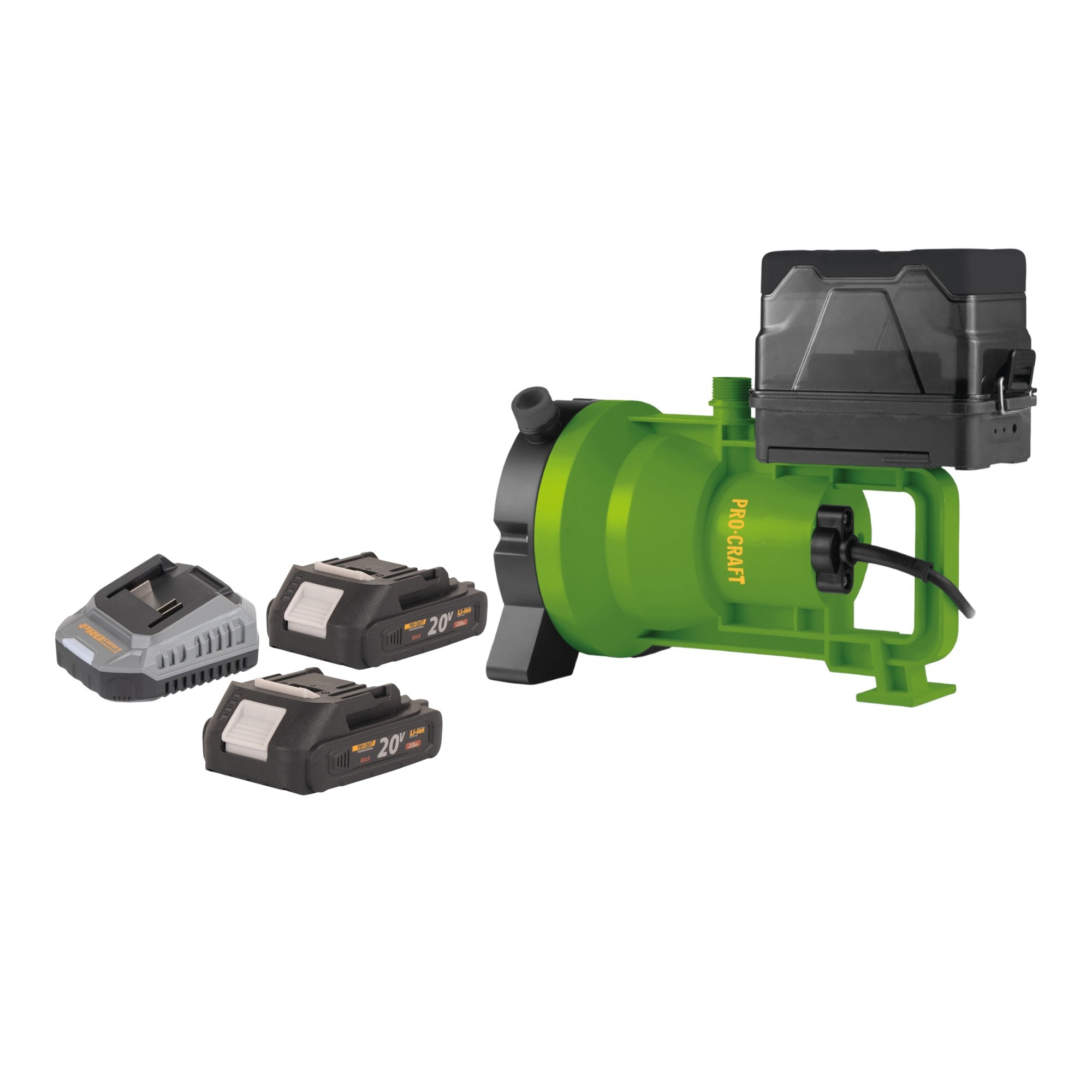 Procraft CPN21bb Akku Tauchpumpe 20 V 3200 l/h + 2x Akku 2,0 Ah + Ladegerät