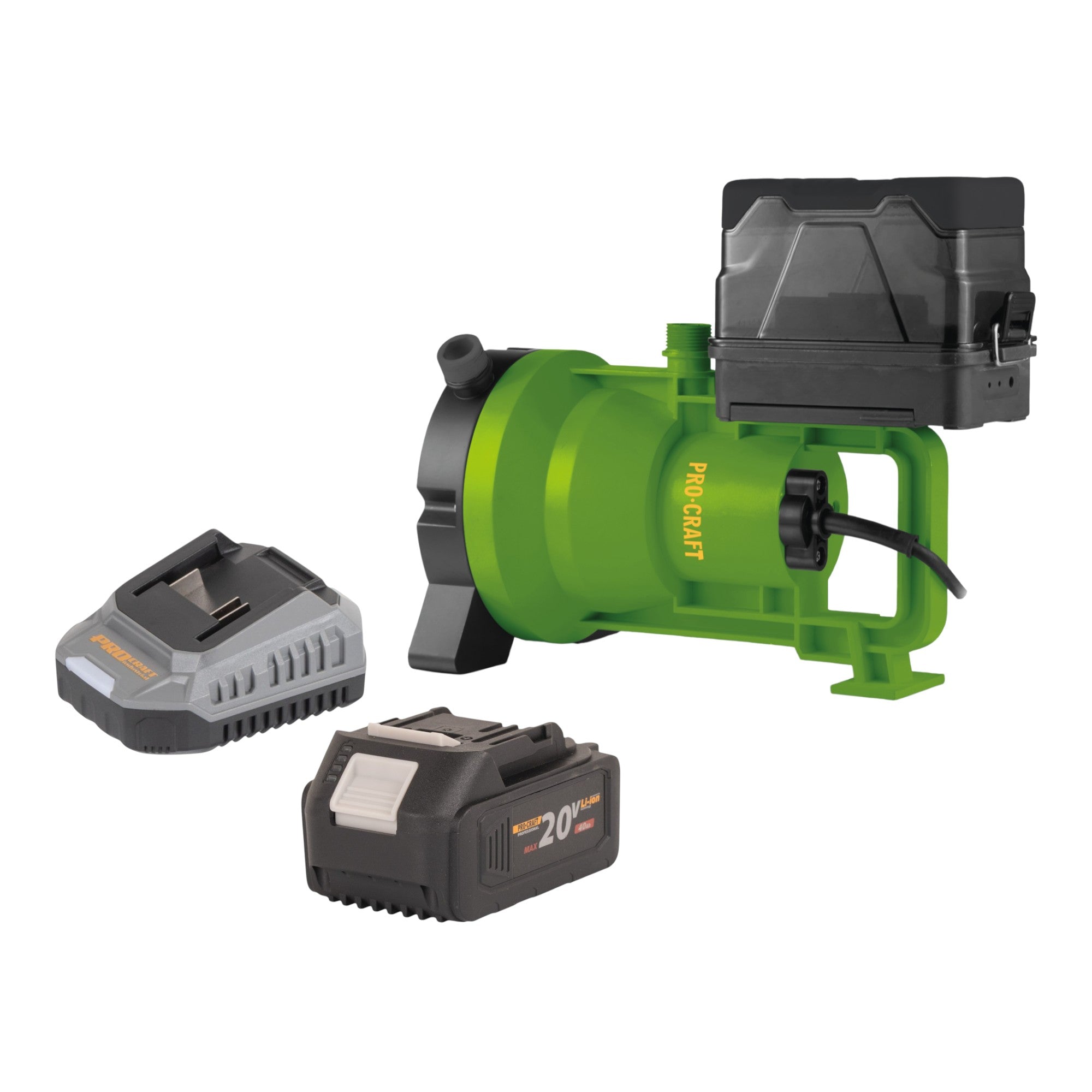 Procraft CPN21bb Akku Tauchpumpe 20 V 3200 l/h + 1x Akku 4,0 Ah + Ladegerät
