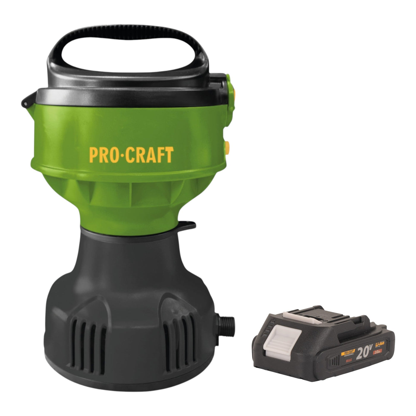 Procraft CPN22bb Akku Schwimmpumpe 20 V 3200 l/h + 1x Akku 2,0 Ah - ohne Ladegerät