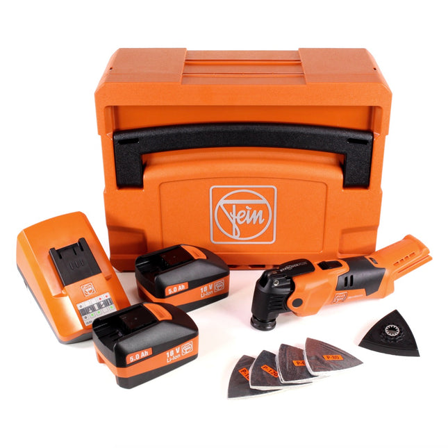 FEIN Akku-Oszilierer MultiMaster AFMM 18 QCSL Li-Ion 18 V im Systainer + 2x 5,0 Ah Akku + ALG 50 Schnellladegerät - Toolbrothers